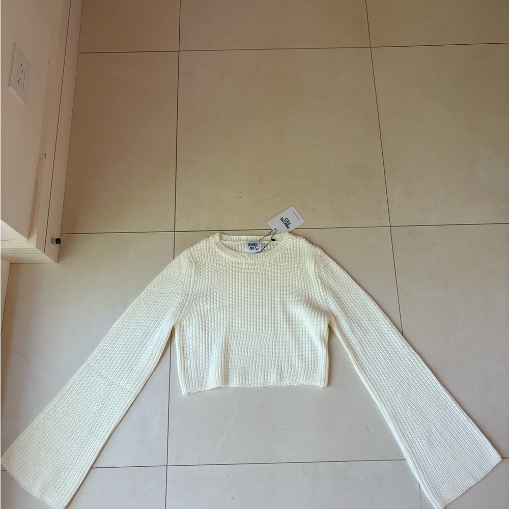 Princess Polly New with Tags: White Knit Cropped Sweater